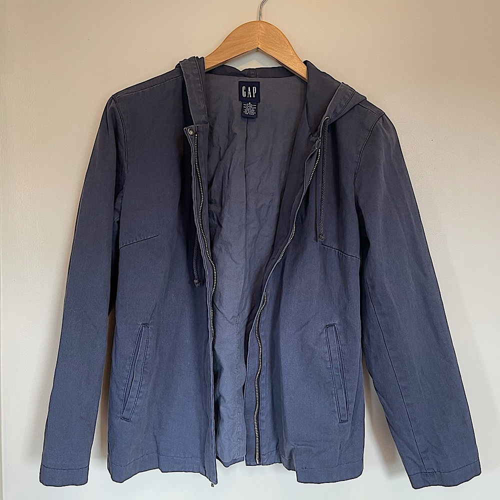 GAP Blue Linen Shell Jacket Size S